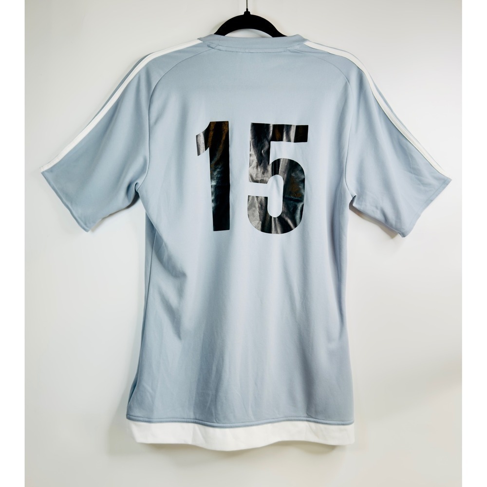 Adidas ClimaLite Athletic T-Shirt Jersey Activewear‎ Number 15 Gray - Picture 3 of 13